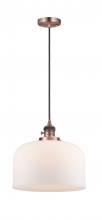 Innovations Lighting 201CSW-AC-G71-L - Bell - 1 Light - 12 inch - Antique Copper - Cord hung - Mini Pendant