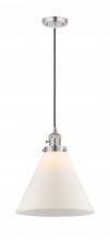 Innovations Lighting 201CSW-PN-G41-L - Cone - 1 Light - 12 inch - Polished Nickel - Cord hung - Mini Pendant