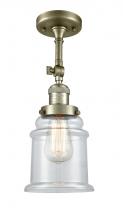 Innovations Lighting 201F-AB-G182 - Canton - 1 Light - 6 inch - Antique Brass - Adjustable Semi-Flush Mount