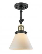 Innovations Lighting 201F-BAB-G41 - Cone - 1 Light - 8 inch - Black Antique Brass - Semi-Flush Mount