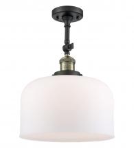 Innovations Lighting 201F-BAB-G71-L - Bell - 1 Light - 12 inch - Black Antique Brass - Semi-Flush Mount