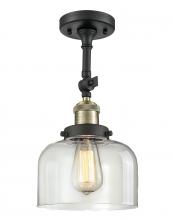 Innovations Lighting 201F-BAB-G72 - Bell - 1 Light - 8 inch - Black Antique Brass - Semi-Flush Mount