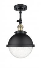 Innovations Lighting 201F-BAB-HFS-84-BK - Hampden - 1 Light - 9 inch - Black Antique Brass - Semi-Flush Mount