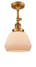 Innovations Lighting 201F-BB-G171 - Fulton - 1 Light - 7 inch - Brushed Brass - Semi-Flush Mount