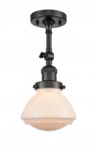 Innovations Lighting 201F-OB-G321 - Olean - 1 Light - 7 inch - Oil Rubbed Bronze - Semi-Flush Mount