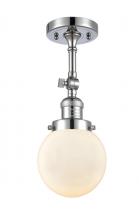 Innovations Lighting 201F-PC-G201-6 - Beacon - 1 Light - 6 inch - Polished Chrome - Semi-Flush Mount