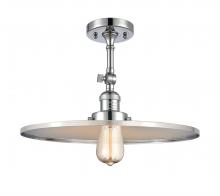 Innovations Lighting 201F-PC-MFR-PC-16 - Railroad - 1 Light - 16 inch - Polished Chrome - Adjustable Semi-Flush Mount