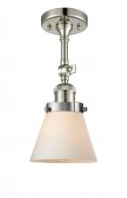 Innovations Lighting 201F-PN-G61 - Cone - 1 Light - 6 inch - Polished Nickel - Semi-Flush Mount