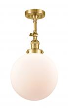 Innovations Lighting 201F-SG-G201-10 - Beacon - 1 Light - 10 inch - Satin Gold - Semi-Flush Mount