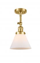 Innovations Lighting 201F-SG-G41 - Cone - 1 Light - 8 inch - Satin Gold - Semi-Flush Mount