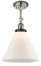 Innovations Lighting 201FBP-PNBK-G41-L - Cone - 1 Light - 12 inch - Polished Nickel - Semi-Flush Mount