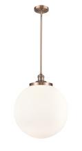 Innovations Lighting 201S-AC-G201-16 - Beacon - 1 Light - 16 inch - Antique Copper - Stem Hung - Pendant