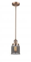 Innovations Lighting 201S-AC-G53 - Bell - 1 Light - 5 inch - Antique Copper - Stem Hung - Mini Pendant