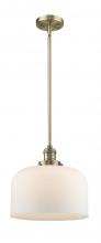 Innovations Lighting 201S-BB-G71-L - Bell - 1 Light - 12 inch - Brushed Brass - Stem Hung - Mini Pendant