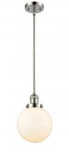 Innovations Lighting 201S-PN-G201-8 - Beacon - 1 Light - 8 inch - Polished Nickel - Stem Hung - Mini Pendant