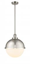 Innovations Lighting 201S-SN-HFS-121-SN - Hampden - 1 Light - 13 inch - Brushed Satin Nickel - Stem Hung - Pendant