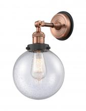 Innovations Lighting 203BP-ACBK-G204-8 - Beacon - 1 Light - 8 inch - Antique Copper - Sconce