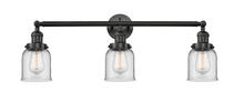 Innovations Lighting 205-BK-G52-LED - Bell - 3 Light - 30 inch - Matte Black - Bath Vanity Light