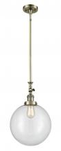 Innovations Lighting 206-AB-G202-12 - Beacon - 1 Light - 12 inch - Antique Brass - Stem Hung - Adjustable Mini Pendant