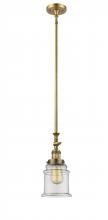 Innovations Lighting 206-BB-G182 - Canton - 1 Light - 6 inch - Brushed Brass - Stem Hung - Mini Pendant