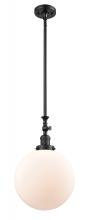 Innovations Lighting 206-BK-G201-12 - Beacon - 1 Light - 12 inch - Matte Black - Stem Hung - Adjustable Mini Pendant