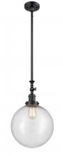 Innovations Lighting 206-BK-G204-12 - Beacon - 1 Light - 12 inch - Matte Black - Stem Hung - Adjustable Mini Pendant