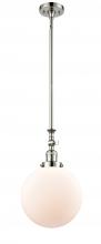 Innovations Lighting 206-PN-G201-10 - Beacon - 1 Light - 10 inch - Polished Nickel - Stem Hung - Mini Pendant