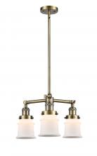 Innovations Lighting 207-AB-G181S - Canton - 3 Light - 18 inch - Antique Brass - Stem Hung - Chandelier