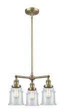 Innovations Lighting 207-AB-G182 - Canton - 3 Light - 18 inch - Antique Brass - Stem Hung - Chandelier