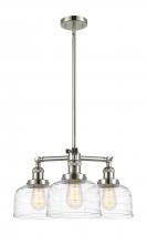 Innovations Lighting 207-PN-G713 - Bell - 3 Light - 22 inch - Polished Nickel - Stem Hung - Chandelier