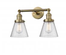 Innovations Lighting 208-BB-G64 - Cone - 2 Light - 16 inch - Brushed Brass - Adjustable Bath Vanity Light