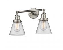 Innovations Lighting 208-SN-G62 - Cone - 2 Light - 16 inch - Brushed Satin Nickel - Adjustable Bath Vanity Light