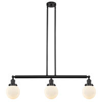 Innovations Lighting 213-OB-G201-6 - Beacon - 3 Light - 39 inch - Oil Rubbed Bronze - Stem Hung - Island Light