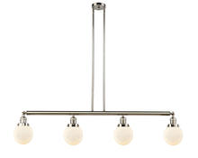 Innovations Lighting 214-PN-G201-6-LED - Beacon - 4 Light - 51 inch - Polished Nickel - Stem Hung - Island Light