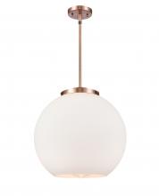 Innovations Lighting 221-1S-AC-G121-16 - Athens - 1 Light - 16 inch - Antique Copper - Cord hung - Pendant