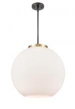 Innovations Lighting 221-1S-BAB-G121-18 - Athens - 1 Light - 18 inch - Black Antique Brass - Cord hung - Pendant