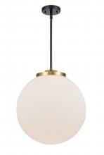 Innovations Lighting 221-1S-BAB-G201-16 - Beacon - 1 Light - 16 inch - Black Antique Brass - Cord hung - Pendant