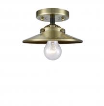 Innovations Lighting 284-1C-BAB-M4-AB - Railroad - 1 Light - 8 inch - Black Antique Brass - Semi-Flush Mount