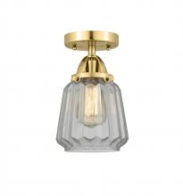 Innovations Lighting 288-1C-SG-G142 - Chatham - 1 Light - 7 inch - Satin Gold - Semi-Flush Mount