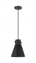 Innovations Lighting 410-1PS-BK-M411-8BK - Newton Cone - 1 Light - 8 inch - Matte Black - Cord hung - Pendant