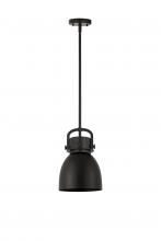 Innovations Lighting 410-1SS-BK-M412-8BK - Newton Bell - 1 Light - 8 inch - Matte Black - Mini Pendant