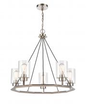 Innovations Lighting 441-5CH-BSN-CL - Mila - 5 Light - 29 inch - Black Satin Nickel - Chain Hung - Chandelier