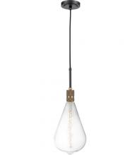 Innovations Lighting 444-1P-BAB-BB-164-LED - Ellis - 1 Light - 7 inch - Black Antique Brass - Cord hung - Mini Pendant