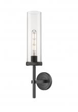 Innovations Lighting 471-1W-BK-G471-12CL - Lincoln - 1 Light - 5 inch - Matte Black - Sconce