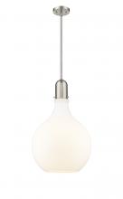 Innovations Lighting 492-1S-SN-G581-16 - Amherst - 1 Light - 16 inch - Brushed Satin Nickel - Stem hung - Pendant