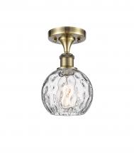 Innovations Lighting 516-1C-AB-G1215-6 - Athens Water Glass - 1 Light - 6 inch - Antique Brass - Semi-Flush Mount