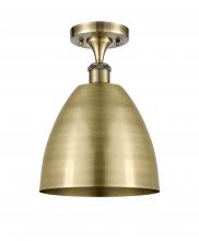 Innovations Lighting 516-1C-AB-MBD-9-AB - Bristol - 1 Light - 9 inch - Antique Brass - Semi-Flush Mount