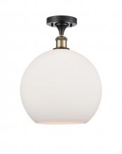 Innovations Lighting 516-1C-BAB-G121-12 - Athens - 1 Light - 12 inch - Black Antique Brass - Semi-Flush Mount