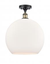 Innovations Lighting 516-1C-BAB-G121-14 - Athens - 1 Light - 14 inch - Black Antique Brass - Semi-Flush Mount