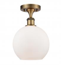 Innovations Lighting 516-1C-BB-G121 - Athens - 1 Light - 8 inch - Brushed Brass - Semi-Flush Mount